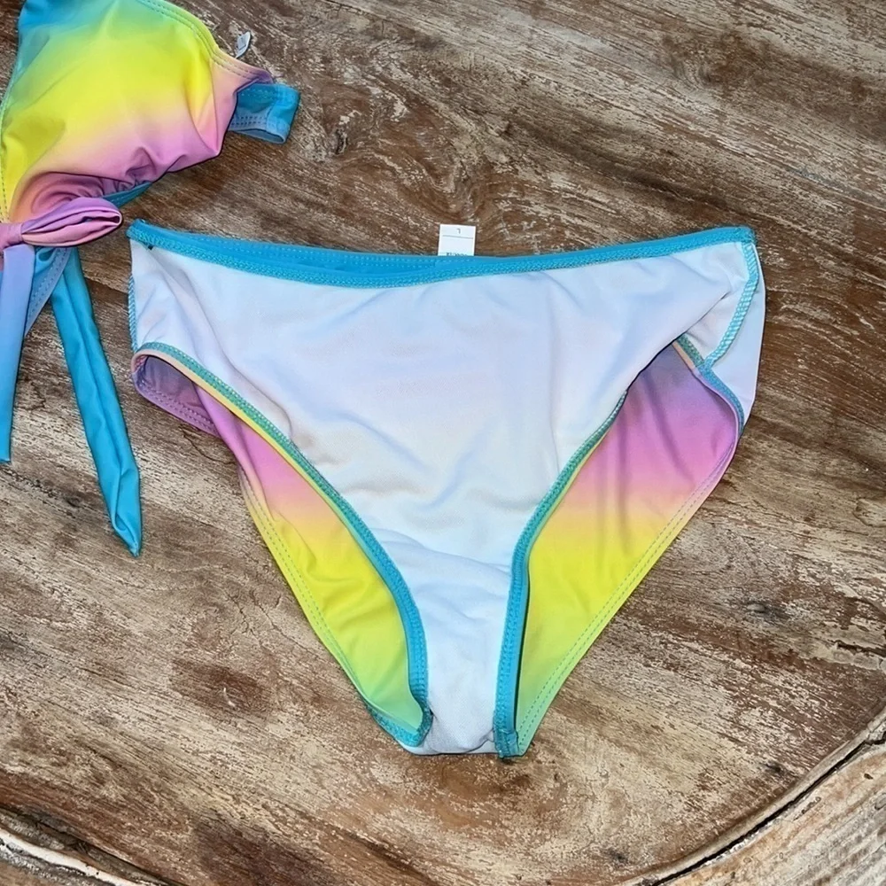 PASTEL RAINBOW Bikini Swimsuit Size L‎